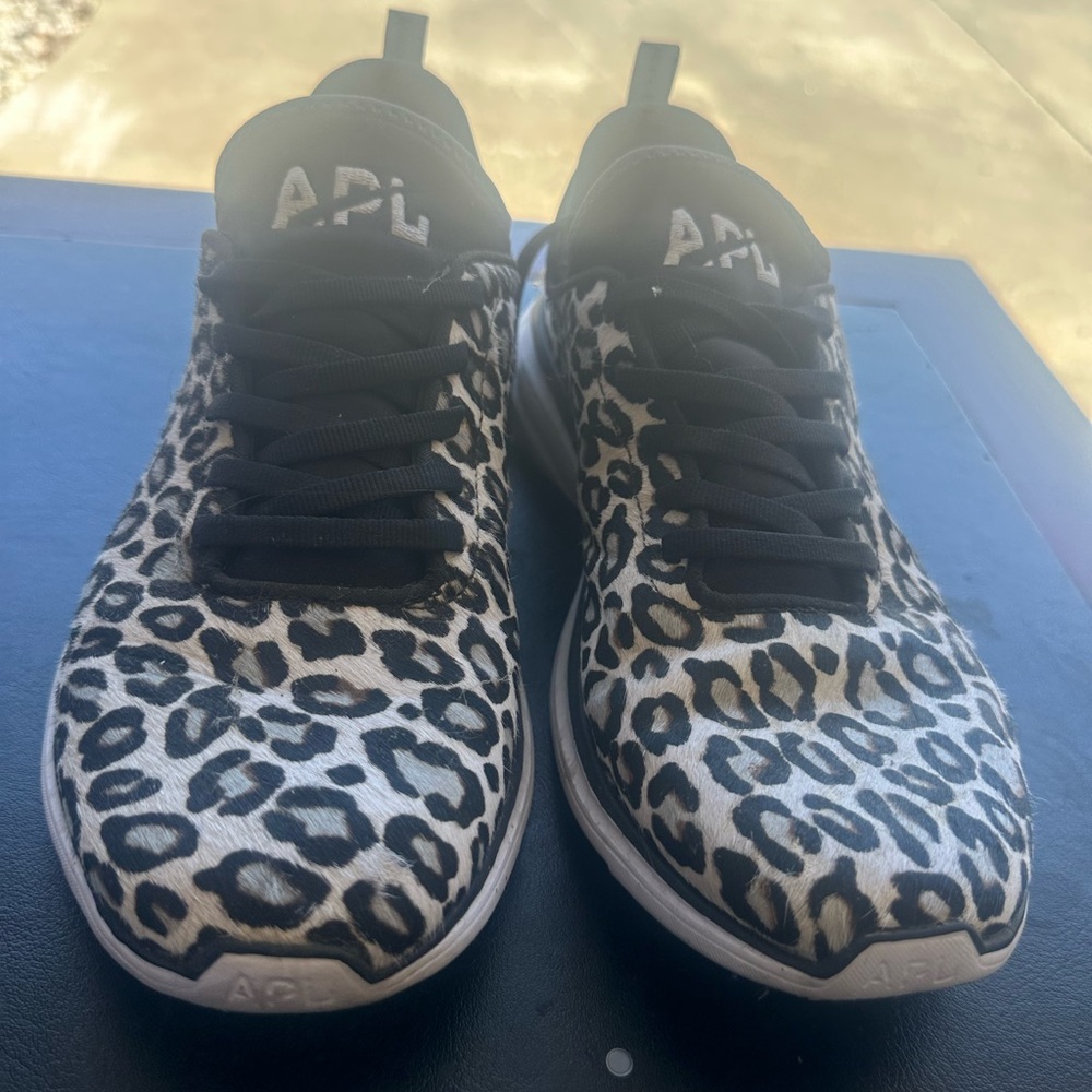 Athletic Propulsion Labs APL Iconic Phantom Leopard Print Calf Hair Women's 9